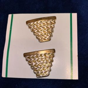 Vintage golden/white shoe clips NEW